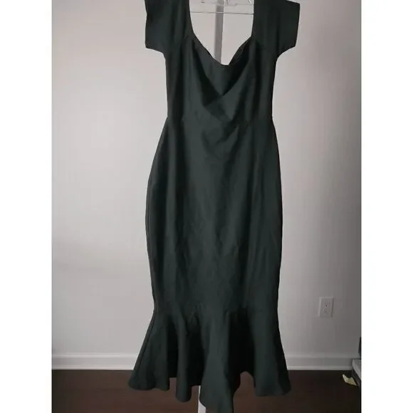 Lulu's Off-the-Shoulder Sweetheart Neckline Midi Dress M - Picture 5 of 9